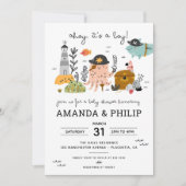 Pirate Baby shower Ahoy Het is een jongen Kaart (Voorkant)