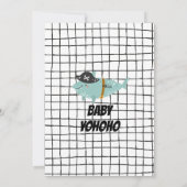 Pirate Baby shower Ahoy Het is een jongen Kaart (Achterkant)