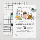 Pirate Baby shower Ahoy Het is een jongen Kaart (Voorkant / Achterkant)