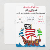 Pirate Baby shower Kaart (Voorkant / Achterkant)