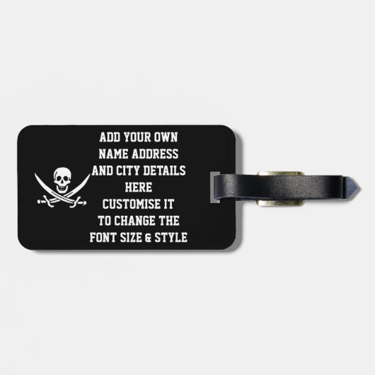 Pirate Bagagelabel (Achterkant horizontaal)