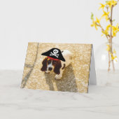 Pirate Bassett Hound Kaarten (Gele Bloem)