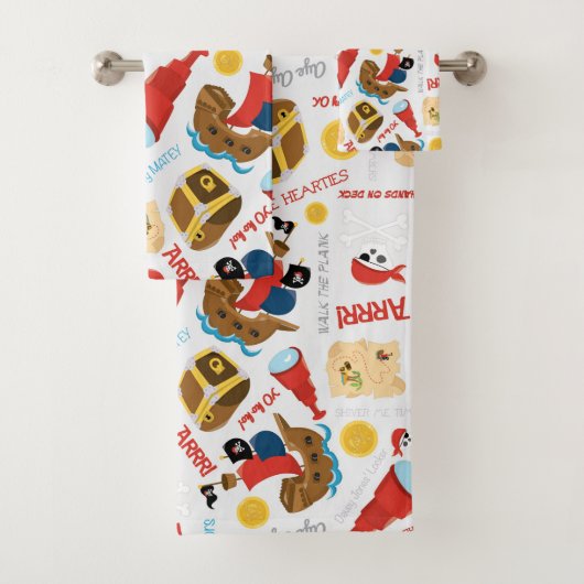 Pirate Bath Towel set Bad Handdoek (Insitu)