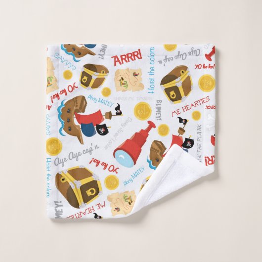 Pirate Bath Towel set Bad Handdoek (Wasdoekje)