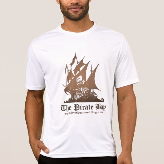 Pirate Bay - legale download doodt piraterij T-shirt (Voorkant)