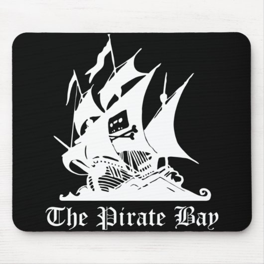 Pirate Bay Muismat - Zwarte versie (Voorkant)