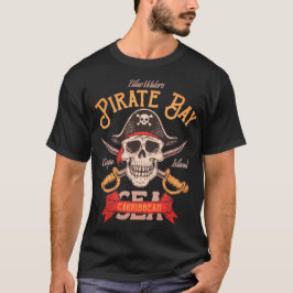 Pirate Bay Skull en Crossbones Caribbean Zee T-shirt