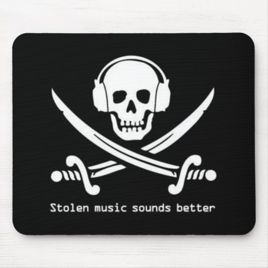 Pirate Bay - Stolen Music klinkt beter in muispad Muismat (Voorkant)