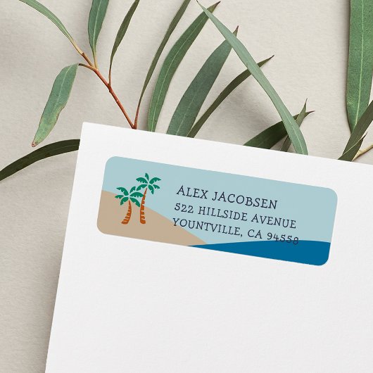 Pirate Beach Return-adres Etiket