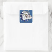 Pirate Beastly Bulldog Zombie Vierkante Sticker (Tas)