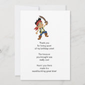 Pirate bedankt notitiekaartje (Achterkant)