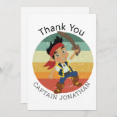 Pirate bedankt notitiekaartje (Voorkant / Achterkant)