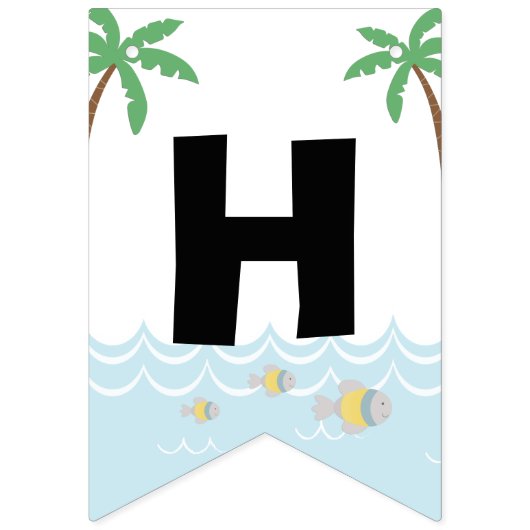 Pirate Beer Boys Pirate verjaardagsfeestje Vlaggetjes (Tweede vlag)