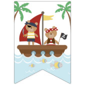 Pirate Beer Boys Pirate verjaardagsfeestje Vlaggetjes (Eerste vlag)