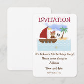 Pirate Beer op de High Zeeen verjaardagsuitnodigin Kaart (Voorkant / Achterkant)