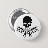 Pirate Best Man Button (Voorkant /achterkant)