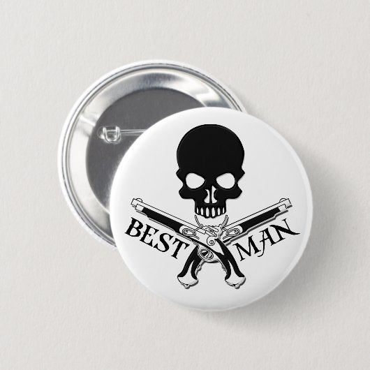 Pirate Best Man Button (Voorkant /achterkant)