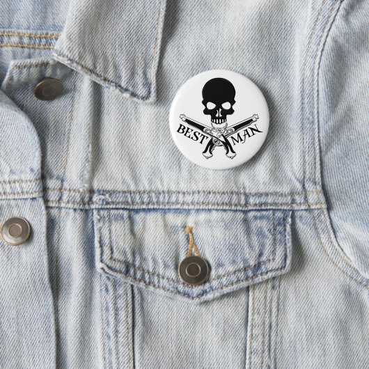 Pirate Best Man Button (In situ)