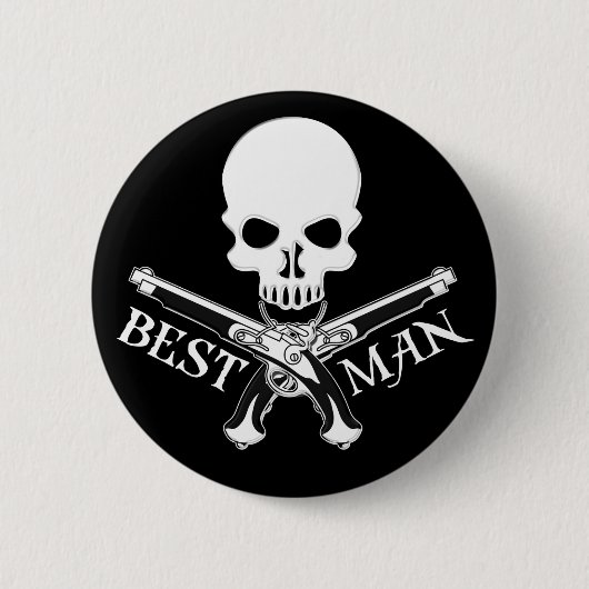 Pirate Best Man Button (Voorkant)