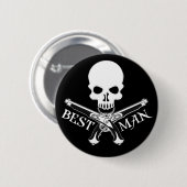 Pirate Best Man Button (Voorkant /achterkant)