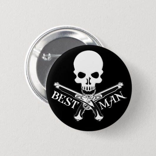 Pirate Best Man Button (Voorkant /achterkant)