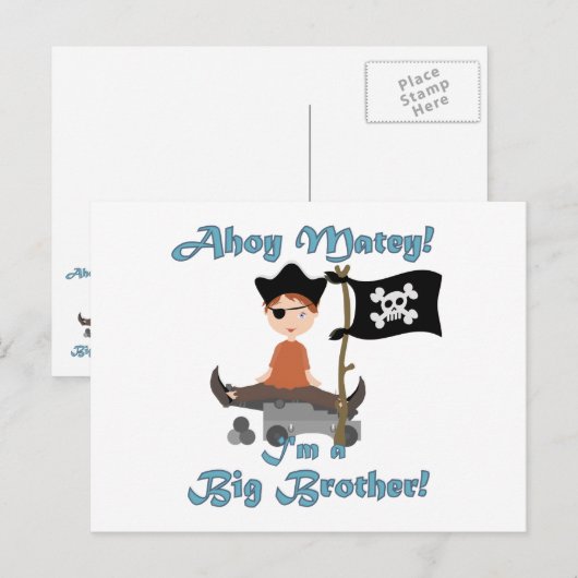 Pirate Big Brother Briefkaart (Voorkant / Achterkant)
