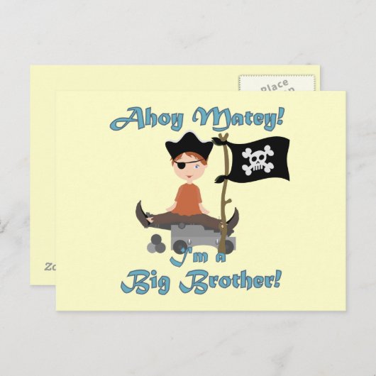 Pirate Big Brother Briefkaart (Voorkant / Achterkant)