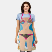 Pirate bikini strandkeuken bakkeuken schort (Gedragen)