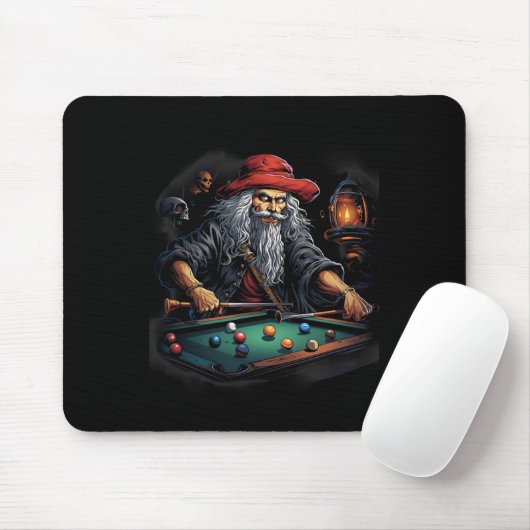 Pirate Biljart Pool Player Buccaneer Sports Muismat (Met muis)