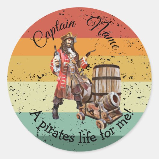 Pirate Birthday Adventure Ronde Sticker (Voorkant)