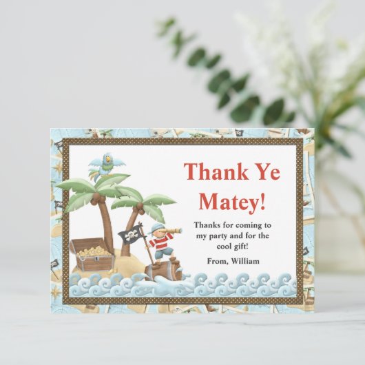 Pirate Birthday - Bedankt voor je creditcard (Staand voorkant)