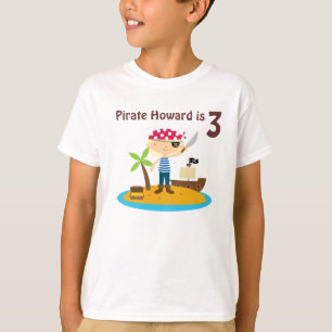 Pirate Birthday Boy Aangepaste naam T-shirt