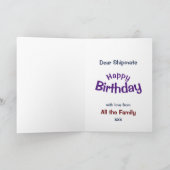 Pirate Birthday Bright Cheerful Cartoon Kaart (Binnen)