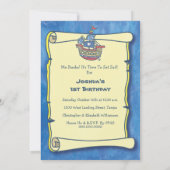 Pirate Birthday First Birthday Kaart (Achterkant)