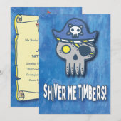 Pirate Birthday First Birthday Kaart (Voorkant / Achterkant)