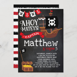 Pirate Birthday Invitation Kaart