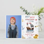 Pirate Birthday Invitation Kaart (Staand voorkant)