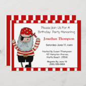 Pirate Birthday Invitation Kaart (Voorkant / Achterkant)