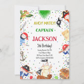 Pirate Birthday Invitation Kaart (Voorkant)