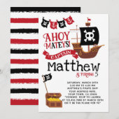 Pirate Birthday Invitation Kaart (Voorkant / Achterkant)