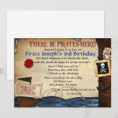 Pirate Birthday Invitation Kaart (Voorkant / Achterkant)