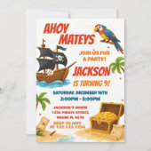 Pirate Birthday Invitation Kaart (Voorkant)