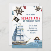 Pirate Birthday Invitation Kaart (Voorkant)