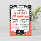 Pirate Birthday Invitation Kaart (Staand voorkant)
