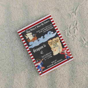 Pirate Birthday Invitation Kaart