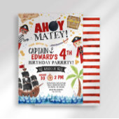 Pirate Birthday Invitation Kaart