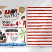 Pirate Birthday Invitation Kaart