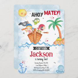 Pirate Birthday Invitation Kaart