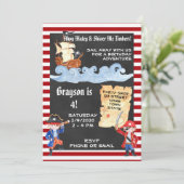 Pirate Birthday Invitation Kaart (Staand voorkant)