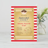 Pirate Birthday Invitation - Vertical Kaart (Staand voorkant)